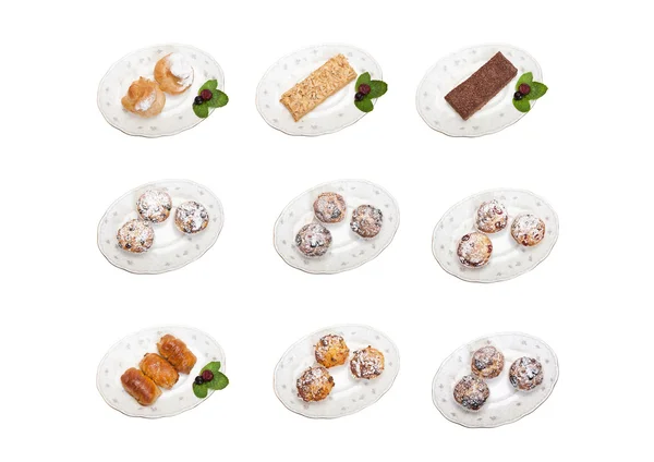 Desserts on a white background — Stock Photo, Image