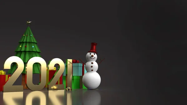 Bałwan Koszyk Boże Narodzenie Nowy Rok Treści Wakacyjne Renderowania — Zdjęcie stockowe