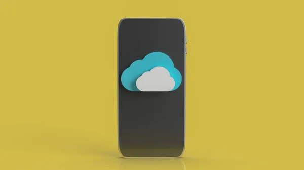 Cloud Smart Phone Rendering Contenuti Rete Tecnologici — Foto Stock