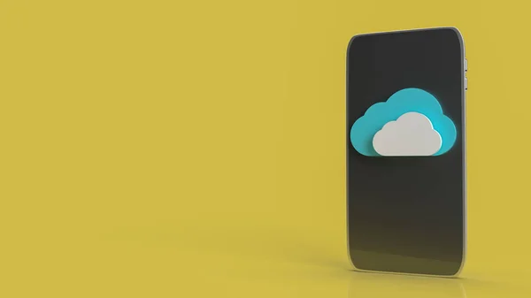 Cloud Smart Phone Rendering Contenuti Rete Tecnologici — Foto Stock