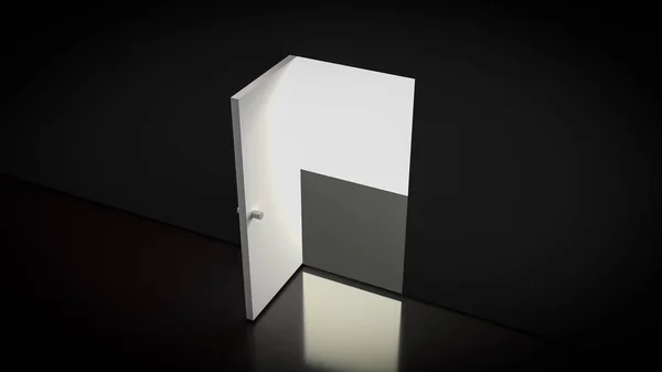 Licht Leuchtet Auf Einer Tür Für Abstrakte Hintergrundinhalte Rendering — Stockfoto
