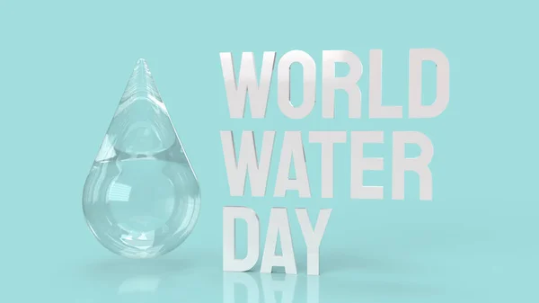 Water Drop World Water Day Holiday Content Rendering — Stock Photo, Image