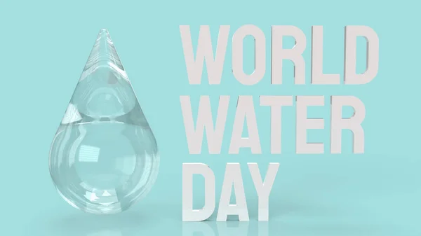 Water Drop World Water Day Holiday Content Rendering — Stock Photo, Image