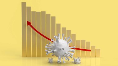 Coronavirus ve tıbbi içerik için şema 3D görüntüleme.