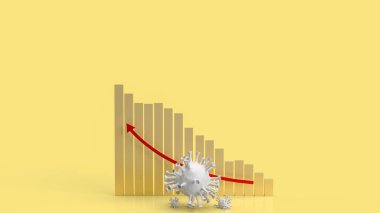 Coronavirus ve tıbbi içerik için şema 3D görüntüleme.