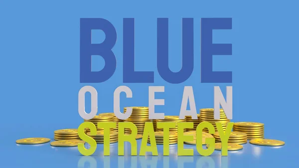 Blue Ocean Strategy Word Business Content Rendering — Stock Photo, Image