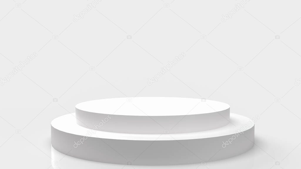 white stage on clear background for presentation  3d rendering