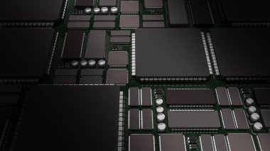 pcb ya da yazdırılmış devre kartı teknolojinin içeriği 3d oluşturma