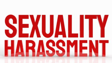 Cinsellik tacizi sözcüğünün arka plan 3D sunumu