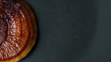 lingzhi mantar görüntüsü alternatif tıp veya tıbbi ve sağlık konsepti için yakın çekim