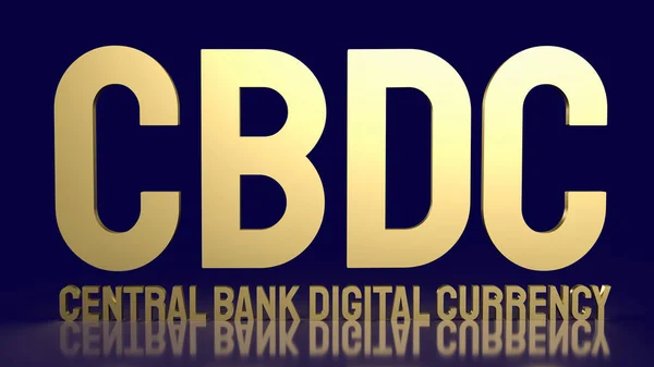 The cddc or central bank digital currency gold text for business concept 3d rendering
