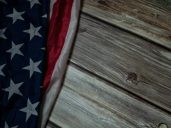 Bandera Los Estados Unidos América Sobre Tabla Madera Natural Imagen — Foto de Stock
