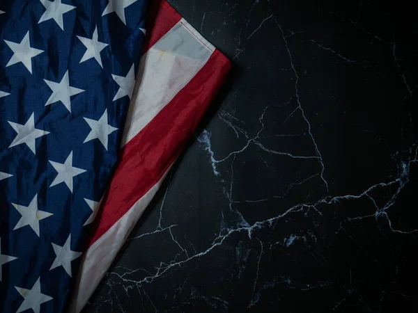 Flag United States America Marble Image American Freedom Independence Background — Stock Photo, Image