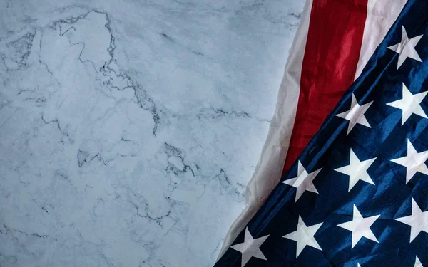 Bandeira Dos Estados Unidos América Imagem Mármore Para Liberdade Independência — Fotografia de Stock