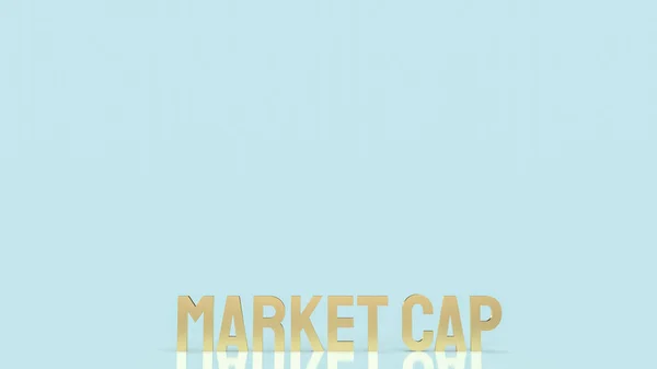 Mercado Cap Palavra Ouro Para Renderização Conceito Negócio — Fotografia de Stock