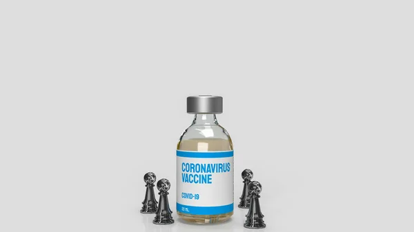Vaccine Covid White Background Sci Medical Concept Rendering — Stock Photo, Image
