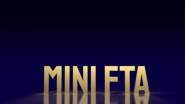 Mini Fta Mini Accordo Libero Scambio Testo Oro Contenuti Aziendali — Foto Stock