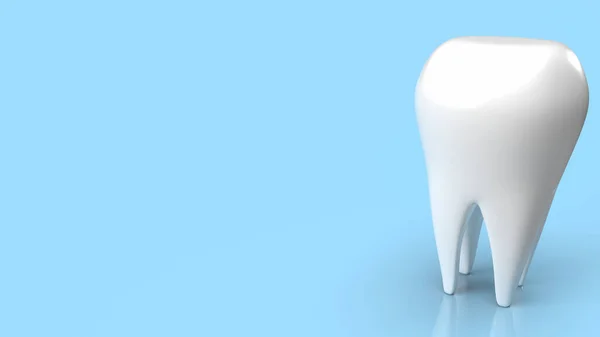 Tooth White Blue Background Dental Medical Concept Rendering — Stock Photo, Image