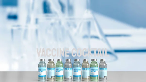 Vaccine Covid Vaccine Cocktail Concept Renderin — Stock fotografie