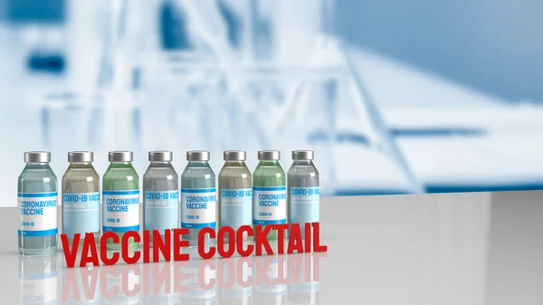 Vaccine Covid Vaccine Cocktail Concept Renderin — Stock fotografie