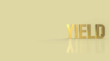 İşletme konsepti için altın metin verimi 3D oluşturma