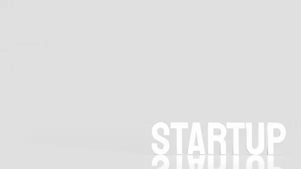 Startup Texto Blanco Para Concepto Negocio Renderizado — Foto de Stock