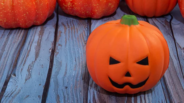 Cric Zucca Tavolo Legno Halloween Concetto Vacanza — Foto Stock