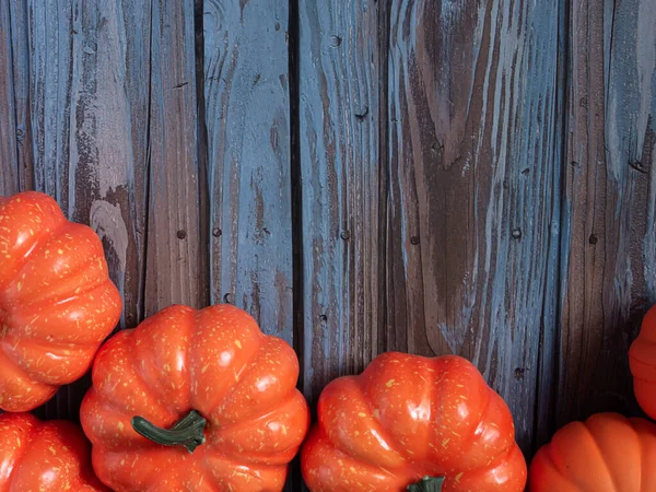 Pumpkin Jack Wood Table Halloween Holiday Concept — Stock Photo, Image