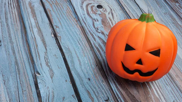 Cric Zucca Tavolo Legno Halloween Concetto Vacanza — Foto Stock