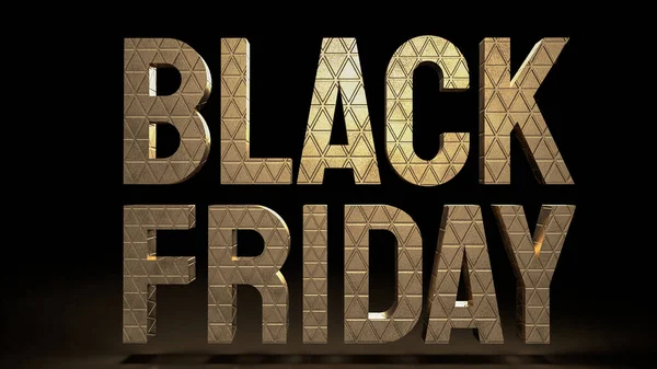 Der Black Friday Goldtext Für Angebots Oder Aktionseinkaufskonzept Rendering — Stockfoto