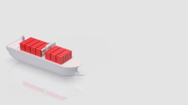 Ship for Transport or Business concept 3d Rendering.