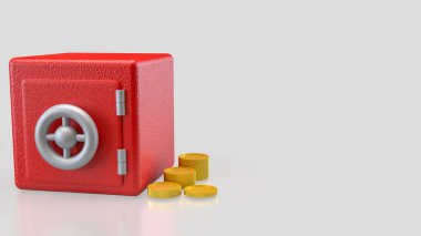 Kazanç veya İş Konsepti 3D Hazırlama için kiralık kasa.