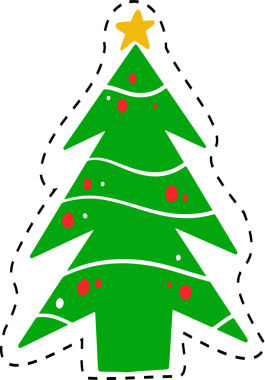 Kutlama ya da tatil konsepti için Noel çizimi.