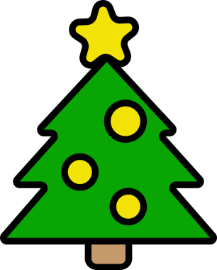 Tatil ya da kutlama konsepti için Noel simgesi.