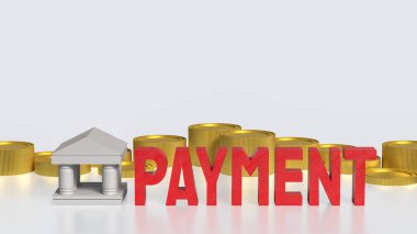 Banka ve İş Ödemeleri konsepti 3d Hazırlama