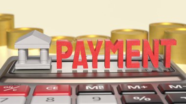 Banka ve İş Ödemeleri konsepti 3d Hazırlama