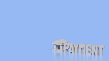 Banka ve İş Ödemeleri konsepti 3d Hazırlama