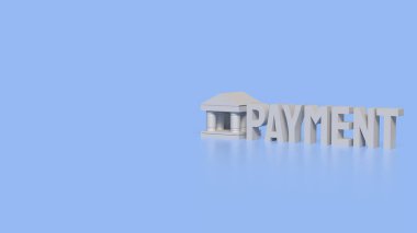 Banka ve İş Ödemeleri konsepti 3d Hazırlama