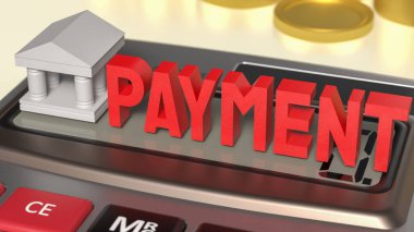 Banka ve İş Ödemeleri konsepti 3d Hazırlama