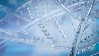 Bilim veya teknoloji konsepti için DNA 3D oluşturma.