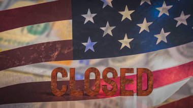 Rusty, İş Konsepti 3D Hazırlama için ABD Bayrağına Kapandı