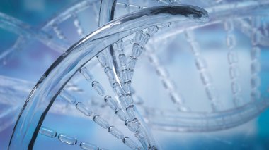 Bilim veya teknoloji konsepti için DNA 3D oluşturma.