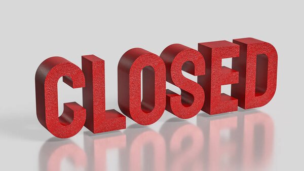 Красный закрыт на белом фоне.