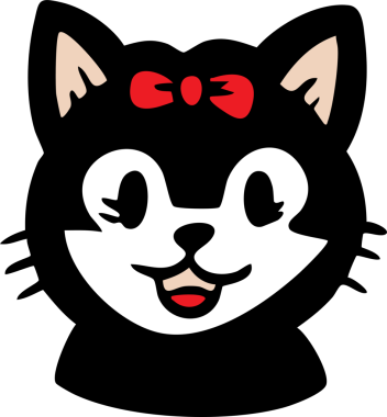 Çeşitli duygu ve aksesuarlara sahip sevimli siyah çizgi film kedi yüz simgeleri, çıkartmalar, emojiler, çocuk tasarımları, oyunlar, uygulamalar, markalaşma ve oyuncu dijital çizimler için mükemmel..