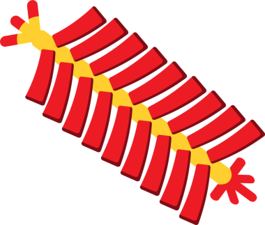 Aslan dansı, fenerler, kırmızı zarflar, bozuk paralar, havai fişekler ve şanslı sembollerin yer aldığı Çin Yeni Yıl ikonu seti, kutlama, refah ve geleneksel Asya festivali unsurlarını temsil ediyor..
