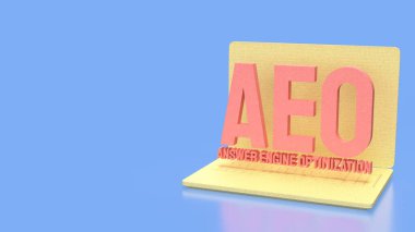 Bir dizüstü bilgisayarda gösterilen Yanıt Motoru Optimizasyonu 'nun 3 boyutlu çizimi, yapay zeka destekli arama, semantik cevaplar ve modern teknoloji ortamında gelecek odaklı dijital pazarlama stratejilerini temsil etmektedir..