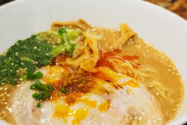 rode en gele kust houten huizen in Noorwegen met meeuwen nesten op daken