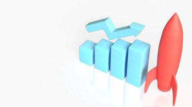 Yükselen bar tablosunun yanında roket fırlatma, girişim büyümesi, hızlı ticari genişleme, yenilik, başarı, mali ilerleme ve gelecekteki hedeflere doğru ivmeyi temsil ediyor