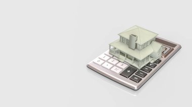 3D ev modeli hesap makinesine, gayrimenkul fiyatlandırmasını, mortgage hesaplamasını, emlak yatırım analizini, ev kredisi giderlerini ve konut ve gayrimenkul işletmeleri için mali planlamayı temsil eden konut modeline yerleştirildi.