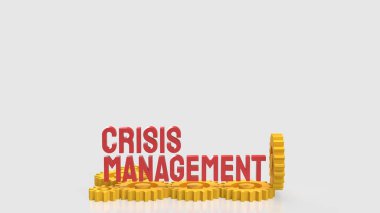 Operasyonel esneklik ve kurumsal toparlanma planlama sorununun çözümünde iş stratejisi risk kontrol takım çalışmasını temsil eden birbirine kenetlenmiş viteslerin 3B çizimi